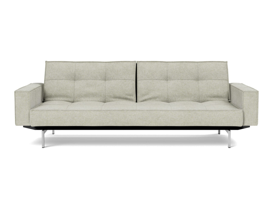 Canapea extensibila cu brate Splitback Chrome, tesatura la alegere #material_280-avella-sand