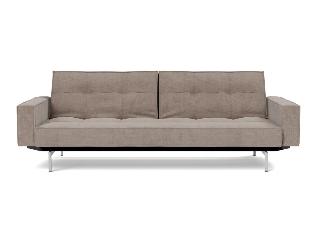 Canapea extensibila cu brate Splitback Chrome, tesatura la alegere #material_318-cordufine-beige