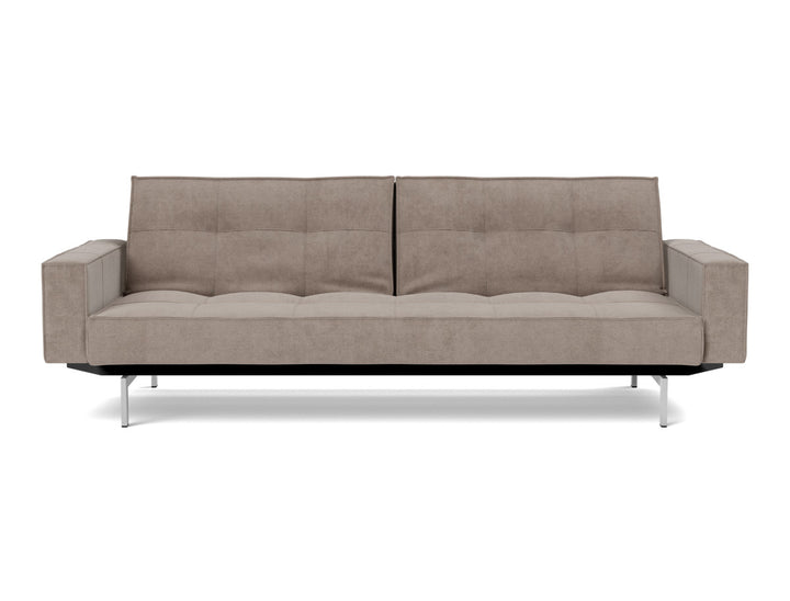 Canapea extensibila cu brate Splitback Chrome, tesatura la alegere #material_318-cordufine-beige