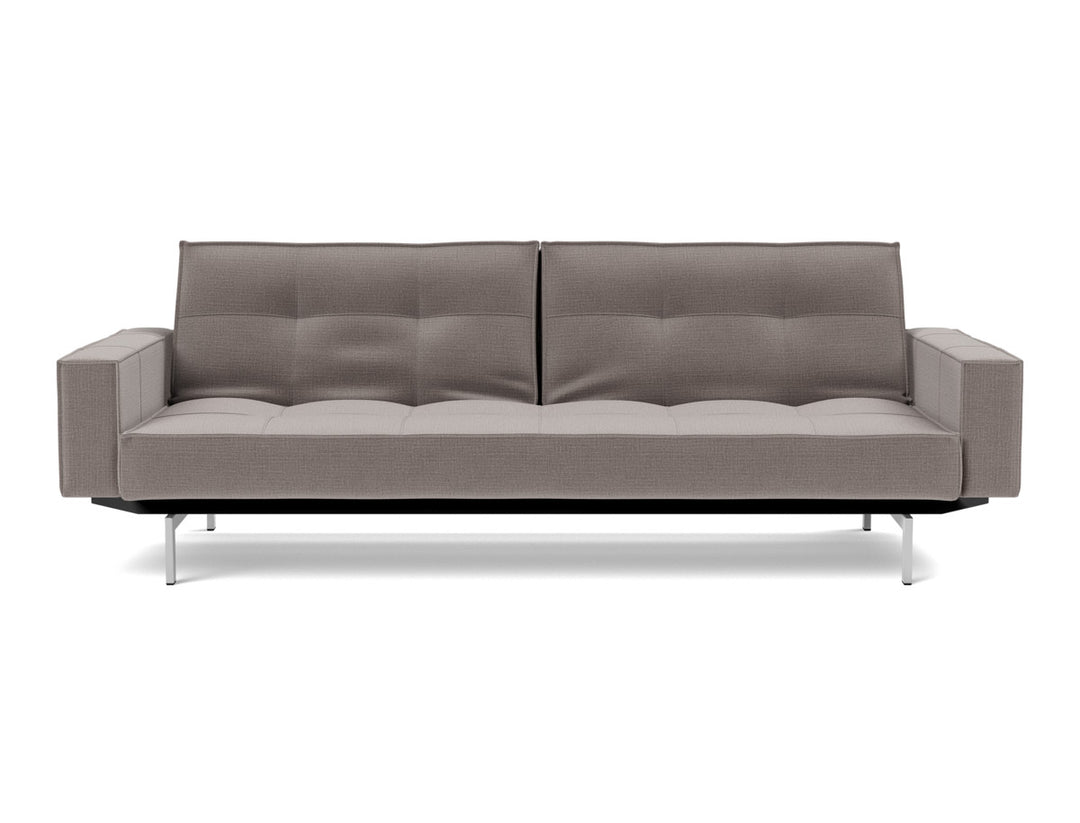 Canapea extensibila cu brate Splitback Chrome, tesatura la alegere #material_418-esina-truffle