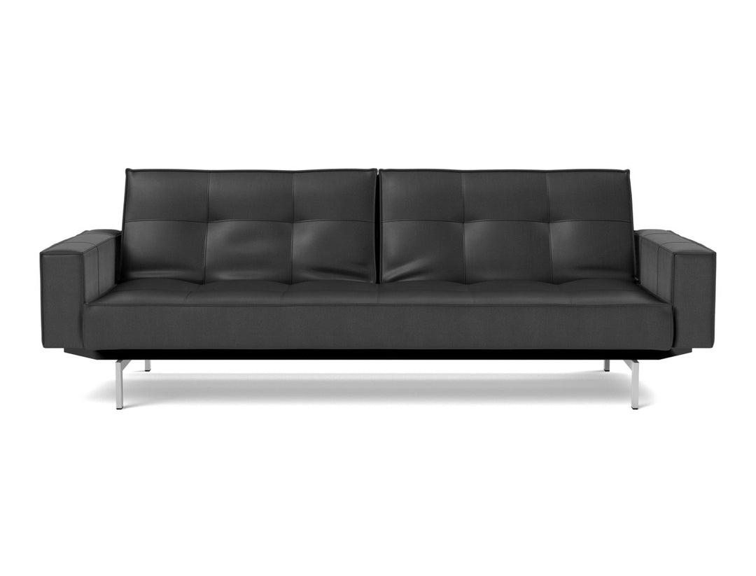 Canapea extensibila cu brate Splitback Chrome, tesatura la alegere #material_550-faunal-black