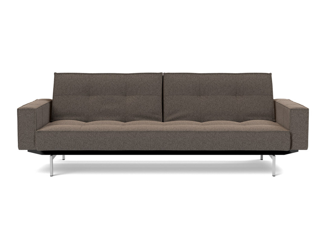Canapea extensibila cu brate Splitback Chrome, tesatura la alegere #material_530-boucl-taupe