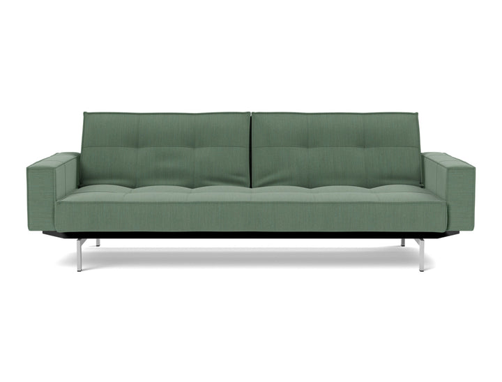 Canapea extensibila cu brate Splitback Chrome, tesatura la alegere #material_518-elegance-green