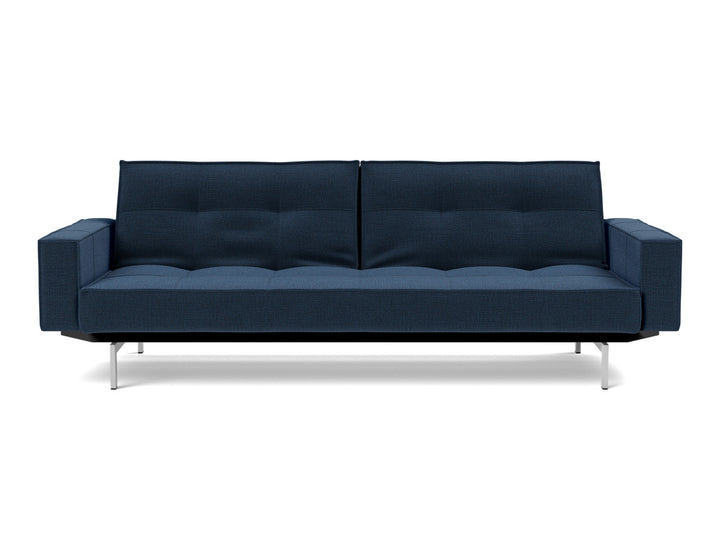 Canapea extensibila cu brate Splitback Chrome, tesatura la alegere #material_414-esina-indigo-blue