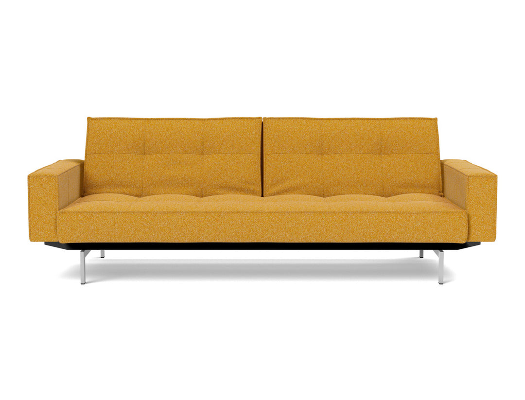Canapea extensibila cu brate Splitback Chrome, tesatura la alegere #material_536-boucl-ochre