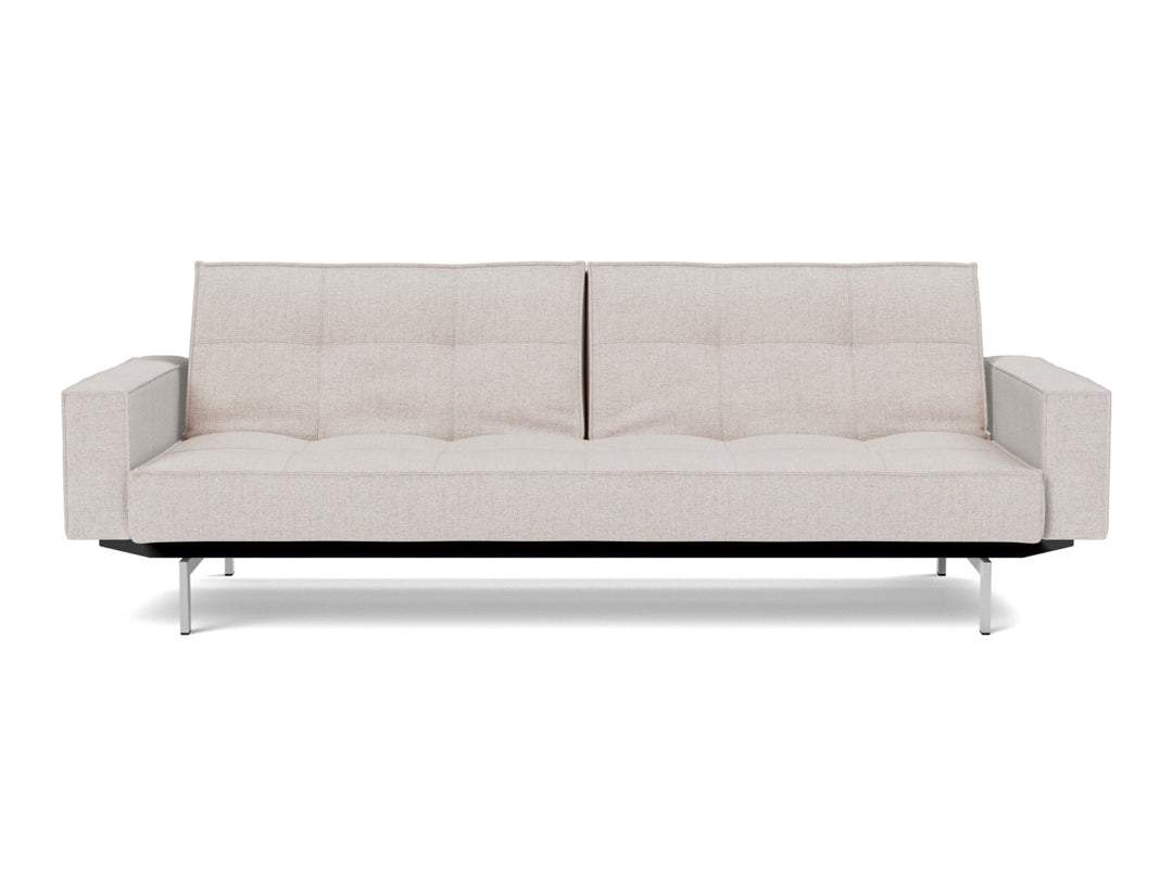 Canapea extensibila cu brate Splitback Chrome, tesatura la alegere #material_300-weda-sand