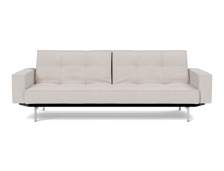 Canapea extensibila cu brate Splitback Chrome, tesatura la alegere #material_300-weda-sand