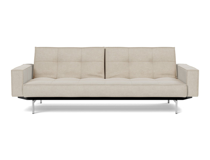 Canapea extensibila cu brate Splitback Chrome, tesatura la alegere #material_586-phobos-latte