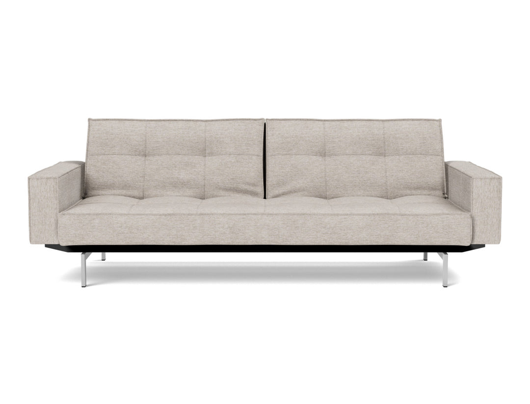 Canapea extensibila cu brate Splitback Chrome, tesatura la alegere #material_471-yuveno-sand
