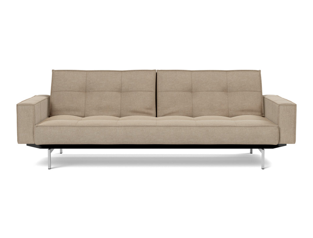 Canapea extensibila cu brate Splitback Chrome, tesatura la alegere #material_587-phobos-mocha