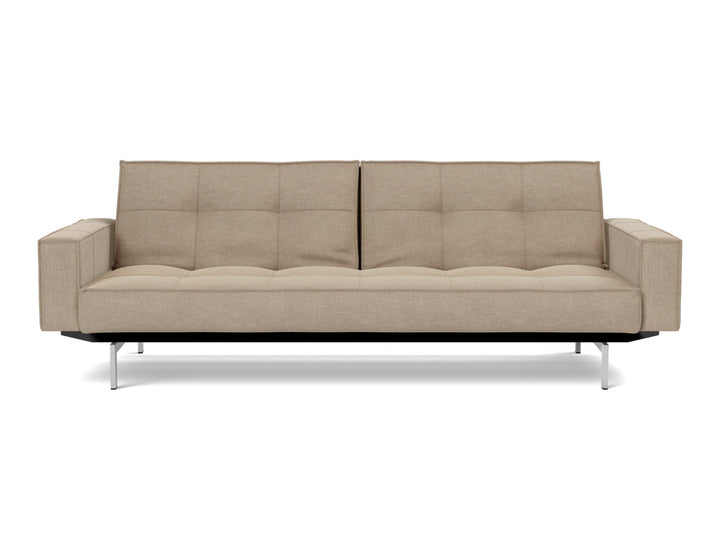 Canapea extensibila cu brate Splitback Chrome, tesatura la alegere #material_587-phobos-mocha