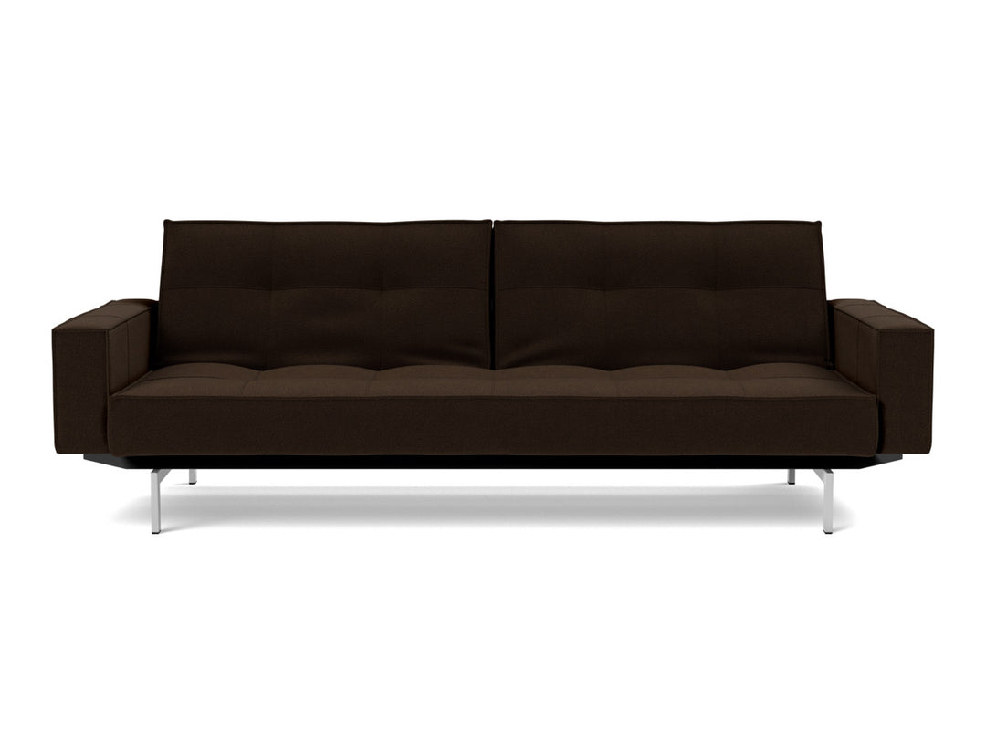 Canapea extensibila cu brate Splitback Chrome, tesatura la alegere #material_358-taura-chocco