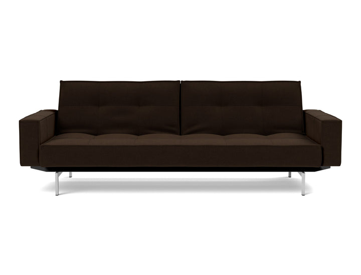 Canapea extensibila cu brate Splitback Chrome, tesatura la alegere #material_358-taura-chocco