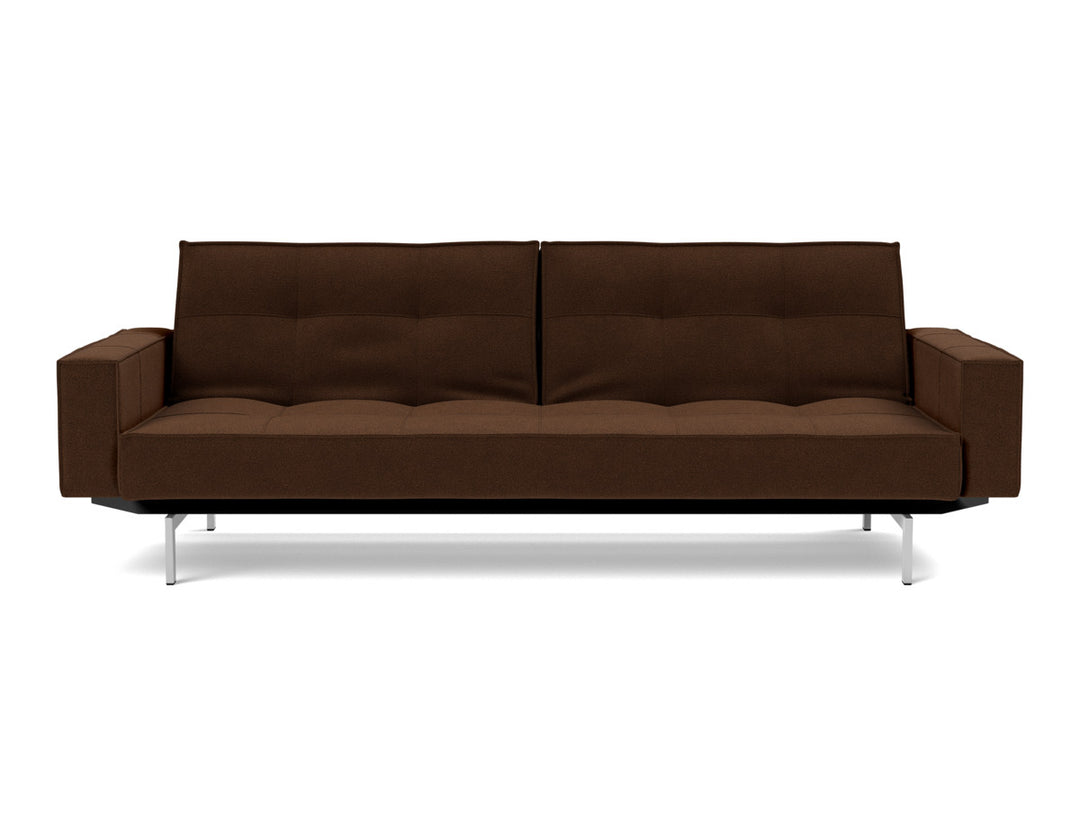 Canapea extensibila cu brate Splitback Chrome, tesatura la alegere #material_359-taura-cappuccino