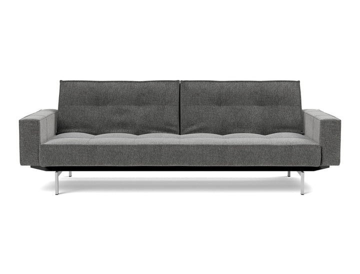 Canapea extensibila cu brate Splitback Chrome, tesatura la alegere #material_563-twist-charcoal