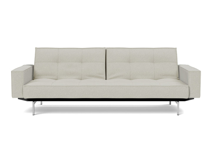 Canapea extensibila cu brate Splitback Chrome, tesatura la alegere #material_527-mixed-dance-natural