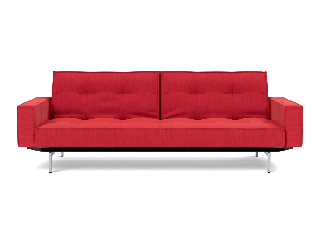 Canapea extensibila cu brate Splitback Chrome, tesatura la alegere #material_511-elegance-red