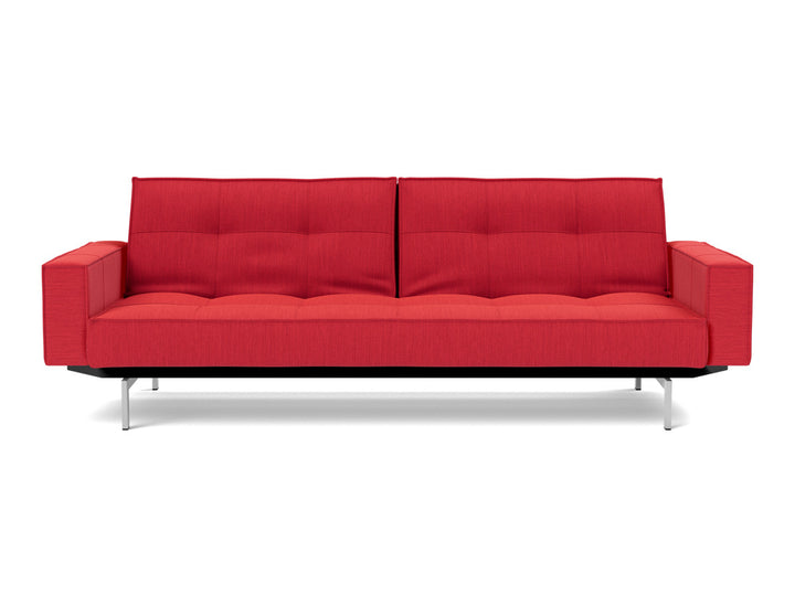 Canapea extensibila cu brate Splitback Chrome, tesatura la alegere #material_511-elegance-red