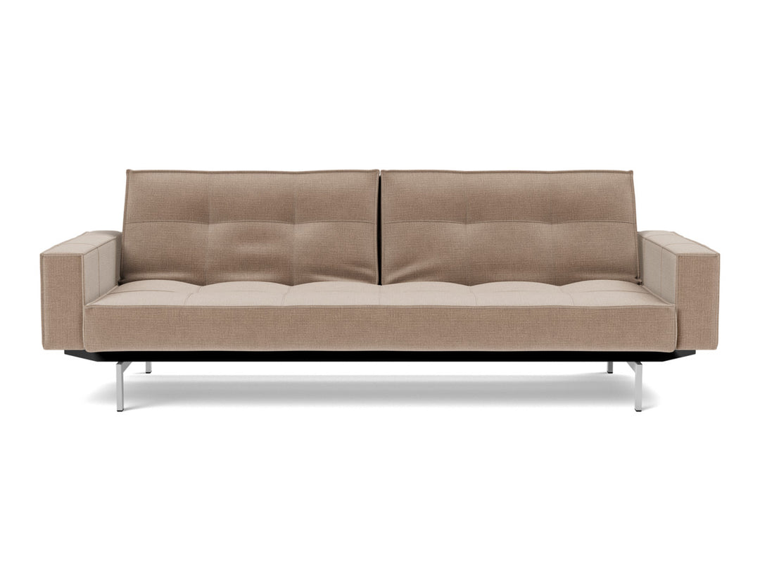 Canapea extensibila cu brate Splitback Chrome, tesatura la alegere #material_417-esina-mocha