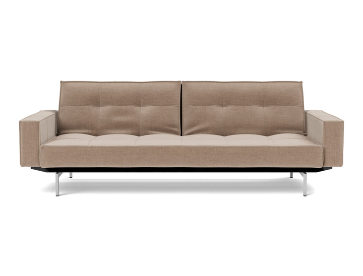 Canapea extensibila cu brate Splitback Chrome, tesatura la alegere #material_417-esina-mocha