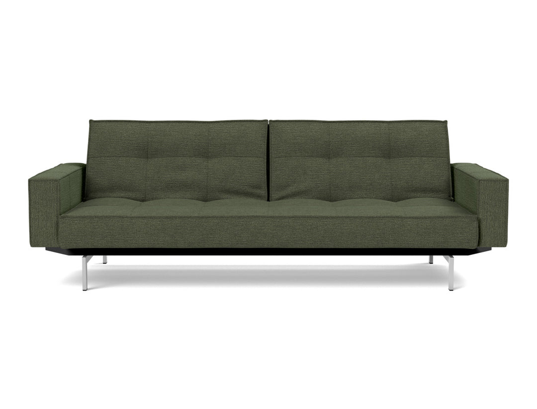 Canapea extensibila cu brate Splitback Chrome, tesatura la alegere #material_353-taura-forest