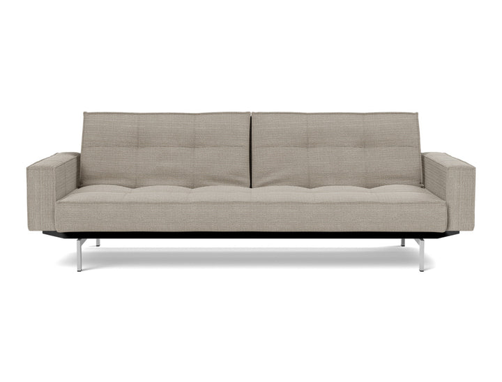 Canapea extensibila cu brate Splitback Chrome, tesatura la alegere #material_579-kenya-gravel