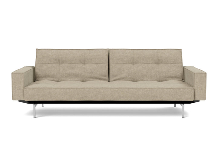 Canapea extensibila cu brate Splitback Chrome, tesatura la alegere #material_356-taura-sand