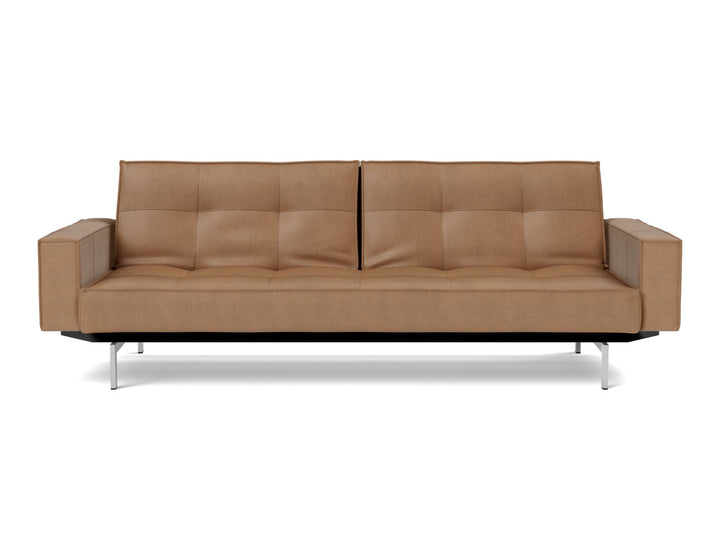 Canapea extensibila cu brate Splitback Chrome, tesatura la alegere #material_551-faunal-brown