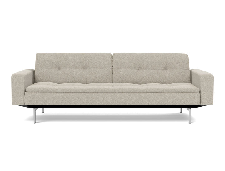 Canapea extensibila cu brate Dublexo Chrome 115x210cm, tesatura la alegere #material_539-boucl-beige
