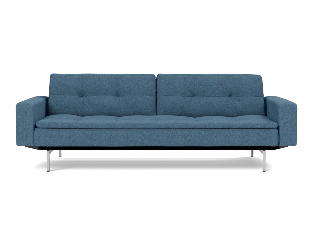 Canapea extensibila cu brate Dublexo Chrome 115x210cm, tesatura la alegere #material_302-weda-blue