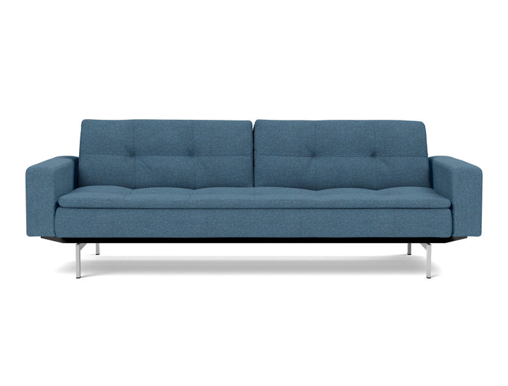 Canapea extensibila cu brate Dublexo Chrome 115x210cm, tesatura la alegere #material_302-weda-blue
