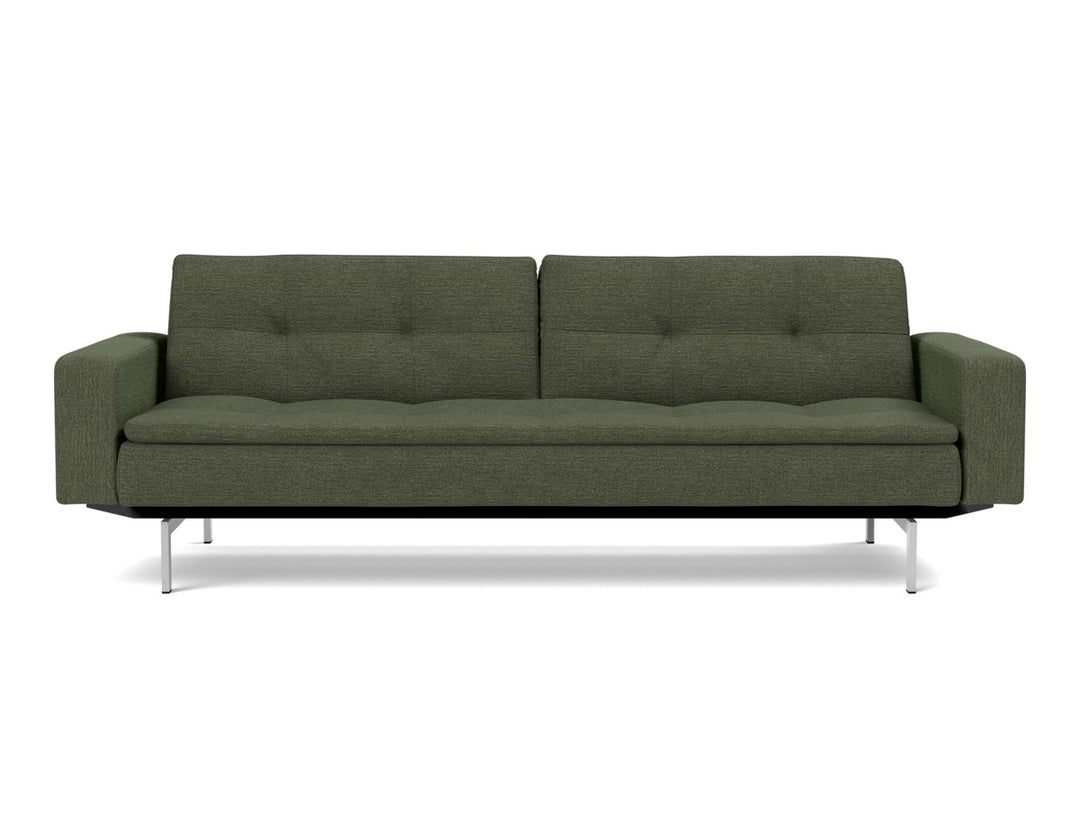 Canapea extensibila cu brate Dublexo Chrome 115x210cm, tesatura la alegere #material_353-taura-forest