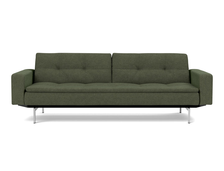 Canapea extensibila cu brate Dublexo Chrome 115x210cm, tesatura la alegere #material_353-taura-forest
