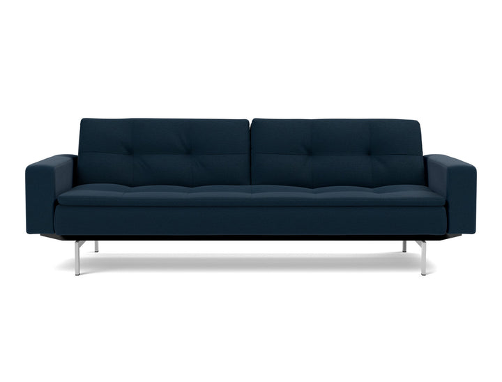 Canapea extensibila cu brate Dublexo Chrome 115x210cm, tesatura la alegere #material_528-mixed-dance-blue