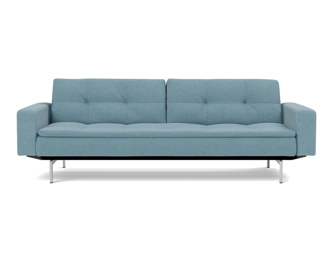 Canapea extensibila cu brate Dublexo Chrome 115x210cm, tesatura la alegere #material_525-mixed-dance-light-blue