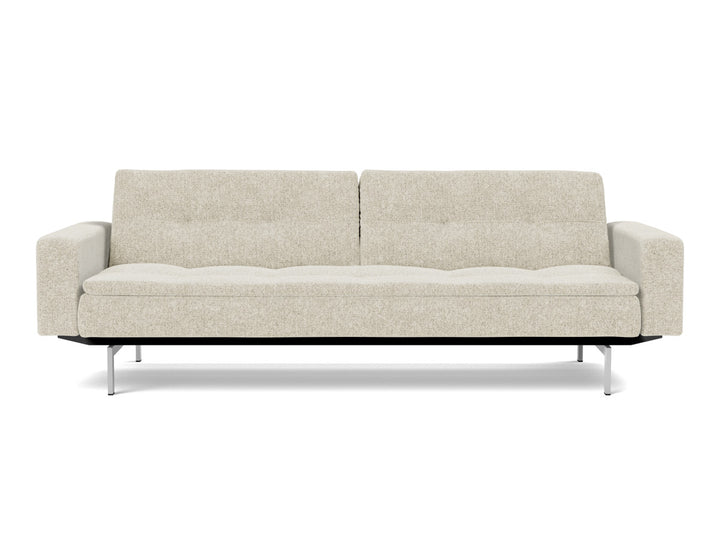 Canapea extensibila cu brate Dublexo Chrome 115x210cm, tesatura la alegere #material_357-taura-off-white
