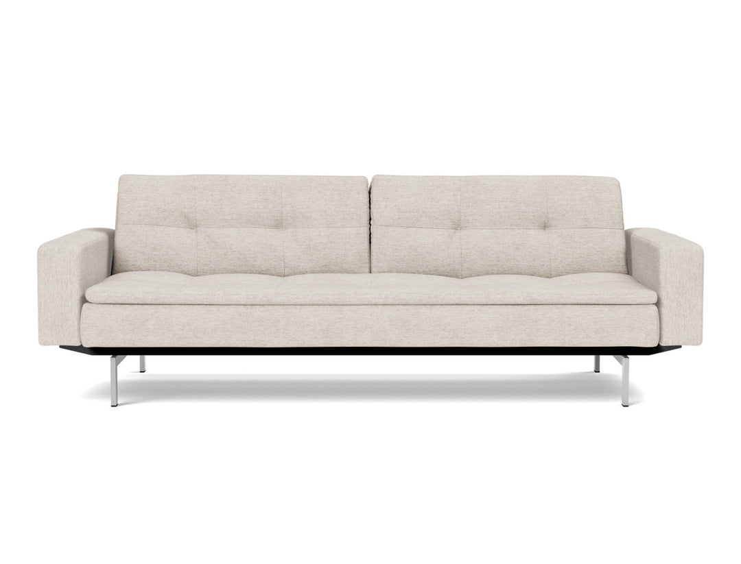 Canapea extensibila cu brate Dublexo Chrome 115x210cm, tesatura la alegere #material_470-yuveno-natural