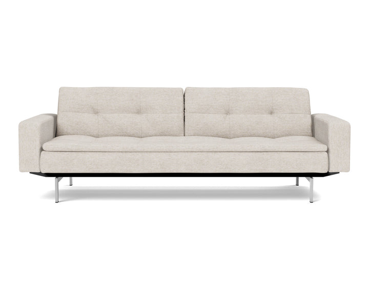 Canapea extensibila cu brate Dublexo Chrome 115x210cm, tesatura la alegere #material_470-yuveno-natural