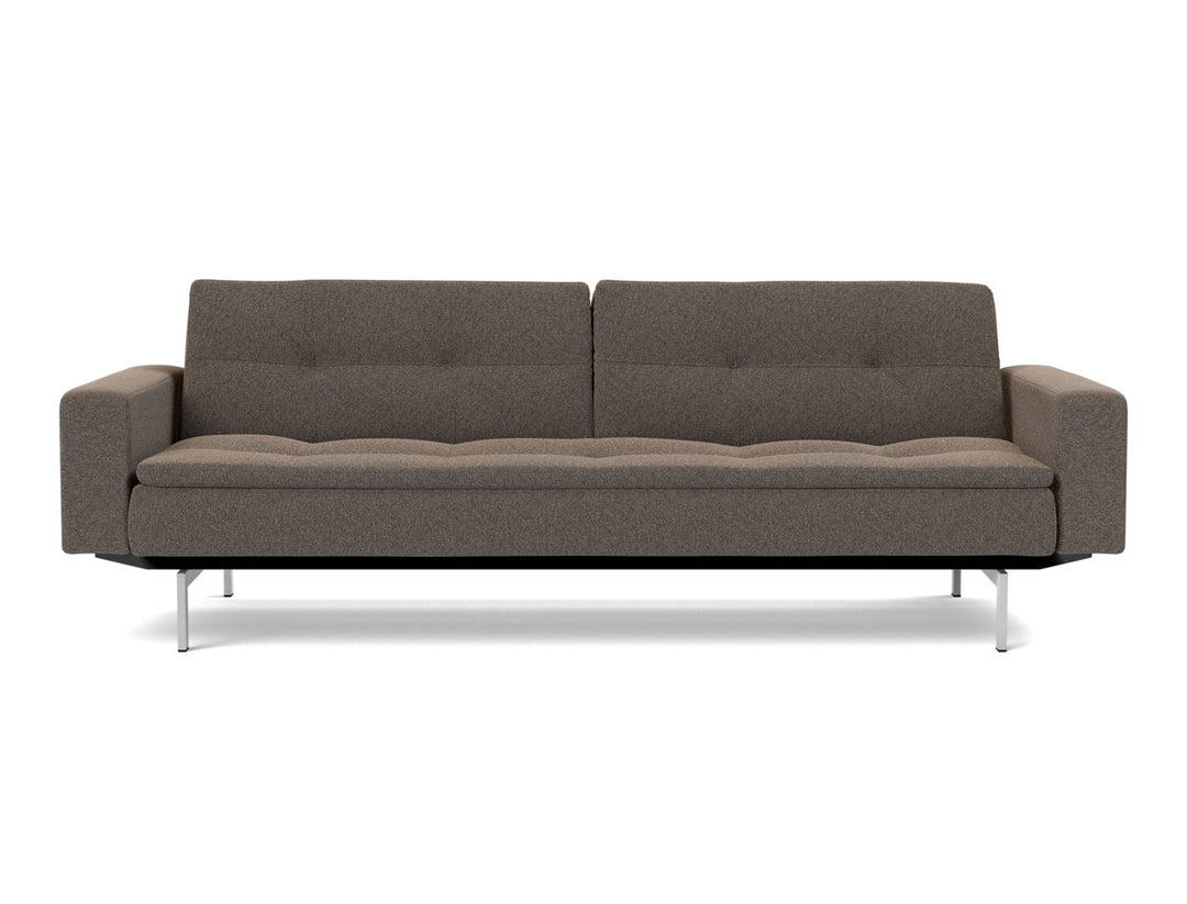 Canapea extensibila cu brate Dublexo Chrome 115x210cm, tesatura la alegere #material_530-boucl-taupe