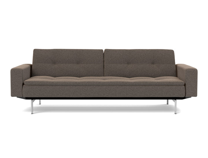 Canapea extensibila cu brate Dublexo Chrome 115x210cm, tesatura la alegere #material_530-boucl-taupe