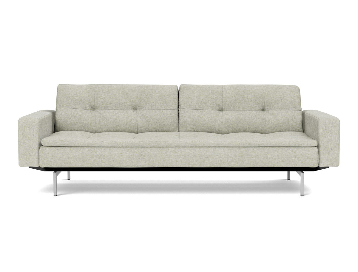 Canapea extensibila cu brate Dublexo Chrome 115x210cm, tesatura la alegere