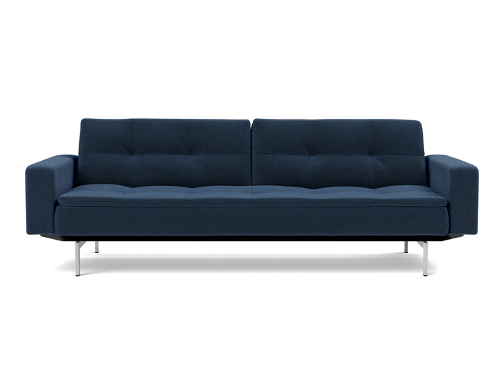 Canapea extensibila cu brate Dublexo Chrome 115x210cm, tesatura la alegere #material_414-esina-indigo-blue