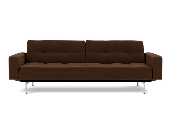 Canapea extensibila cu brate Dublexo Chrome 115x210cm, tesatura la alegere #material_359-taura-cappuccino