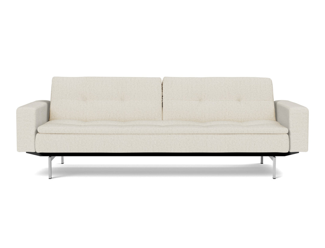 Canapea extensibila cu brate Dublexo Chrome 115x210cm, tesatura la alegere #material_531-boucl-off-white