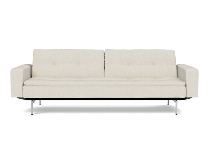 Canapea extensibila cu brate Dublexo Chrome 115x210cm, tesatura la alegere #material_531-boucl-off-white