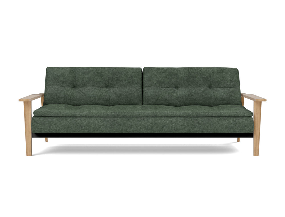 Canapea extensibila Dublexo Frej Oak 115x210cm, tesatura la alegere #material_281-avella-pine-green