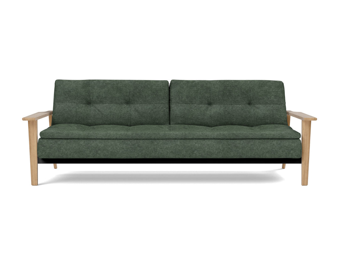 Canapea extensibila Dublexo Frej Oak 115x210cm, tesatura la alegere #material_281-avella-pine-green