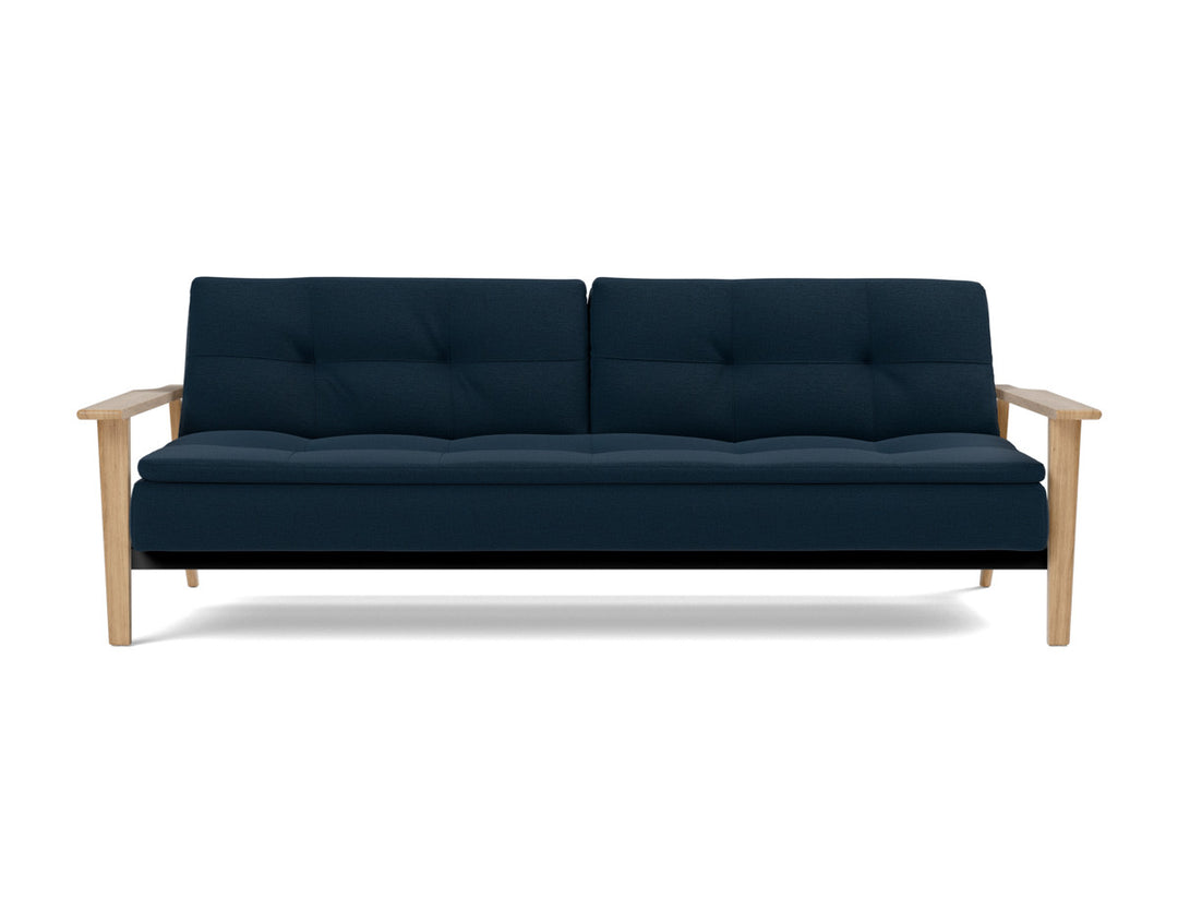 Canapea extensibila Dublexo Frej Oak 115x210cm, tesatura la alegere #material_528-mixed-dance-blue