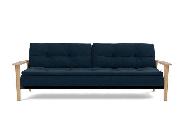 Canapea extensibila Dublexo Frej Oak 115x210cm, tesatura la alegere #material_528-mixed-dance-blue