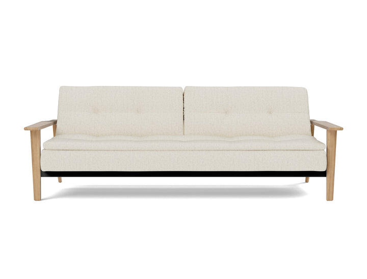 Canapea extensibila Dublexo Frej Oak 115x210cm, tesatura la alegere #material_531-boucl-off-white